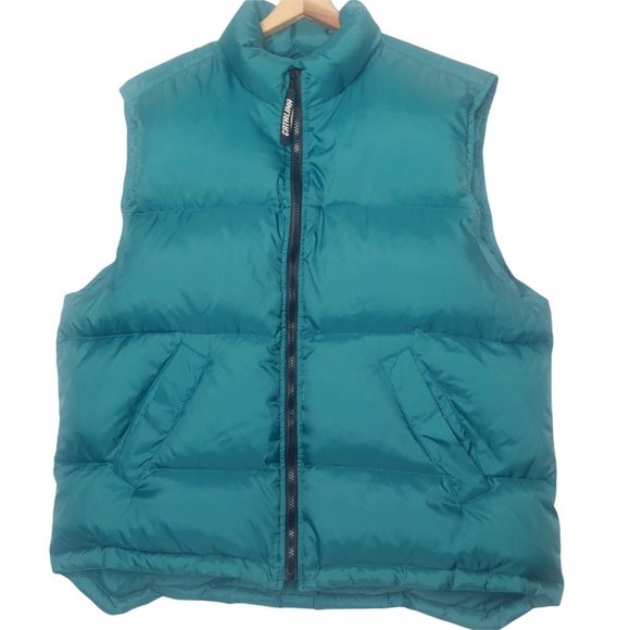 Catalina Women's 1X Down Puffer Vest Full Zip Front Outerwear Dark Teal Jacket - Picture 1 of 12